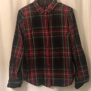 J Crew button down plaid shirt - size 10